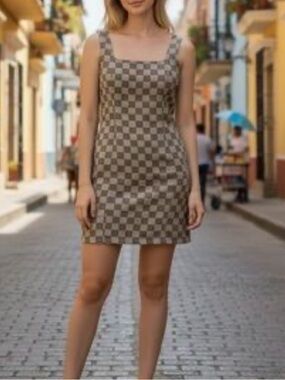 Juniper Blu Checkered Dress